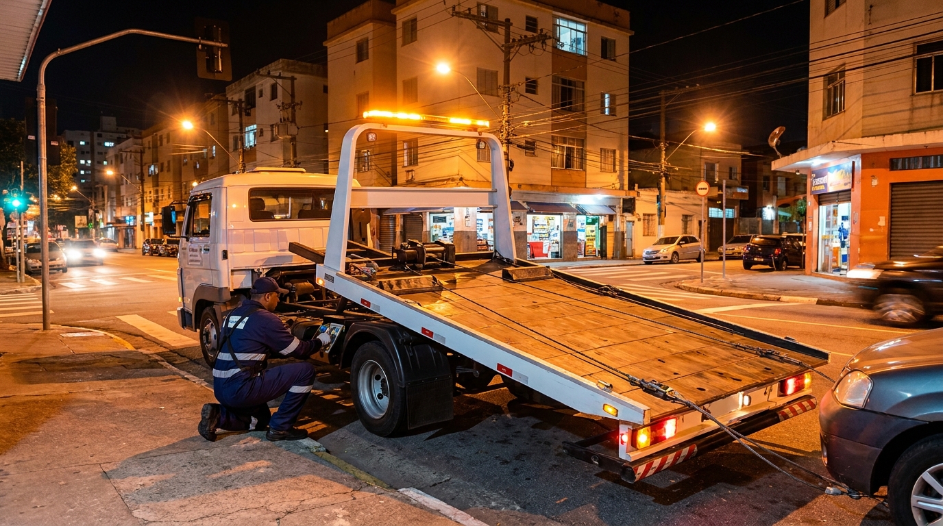 Guincho 24h profissional no Embaré, Santos‑SP